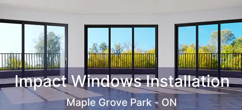  Impact Windows Installation Maple Grove Park - ON