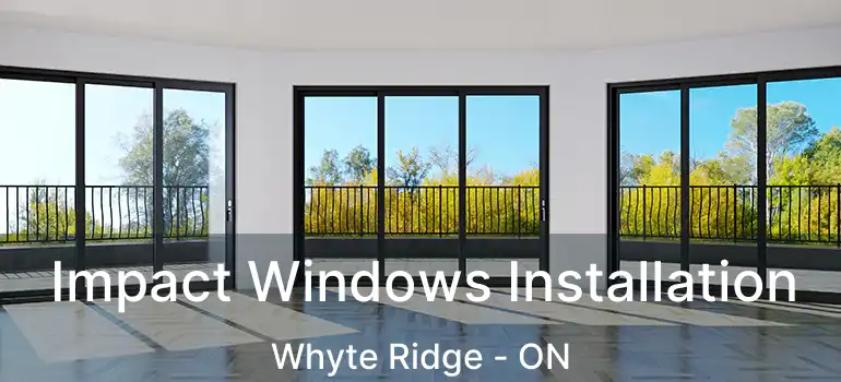  Impact Windows Installation Whyte Ridge - ON