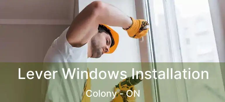  Lever Windows Installation Colony - ON