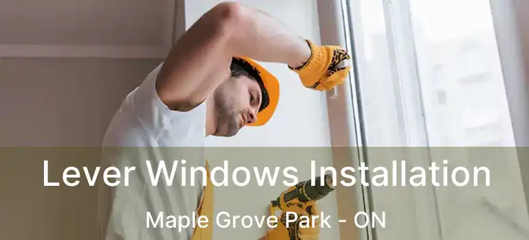  Lever Windows Installation Maple Grove Park - ON