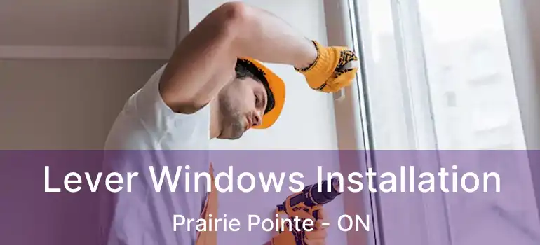  Lever Windows Installation Prairie Pointe - ON