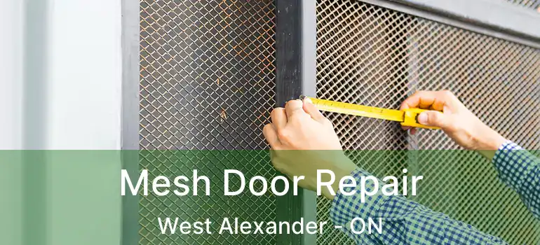  Mesh Door Repair West Alexander - ON