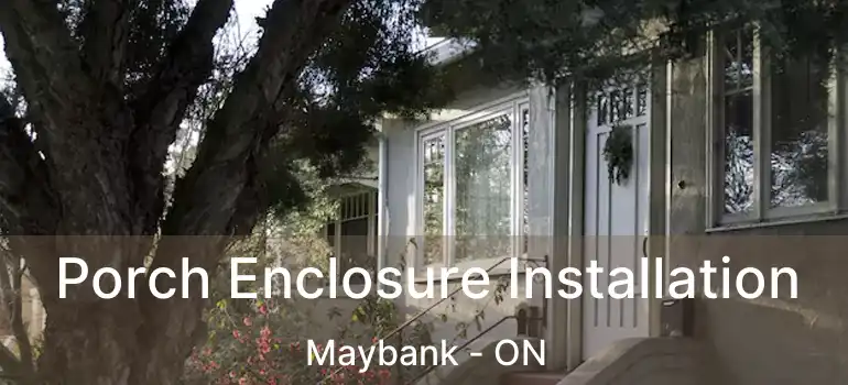  Porch Enclosure Installation Maybank - ON