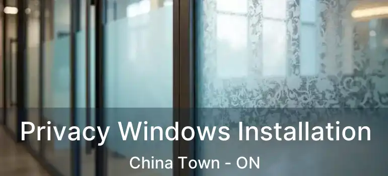  Privacy Windows Installation China Town - ON