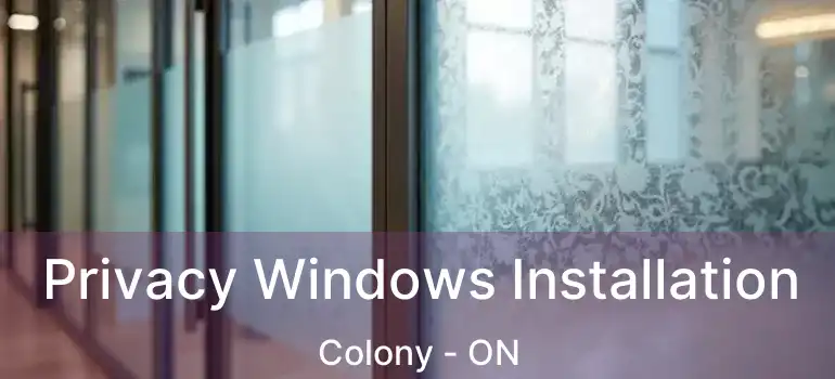  Privacy Windows Installation Colony - ON