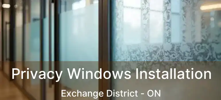 Privacy Windows Installation Exchange District - ON