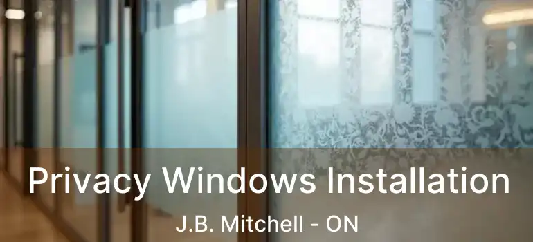 Privacy Windows Installation J.B. Mitchell - ON