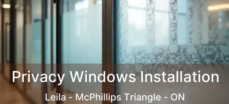  Privacy Windows Installation Leila - McPhillips Triangle - ON