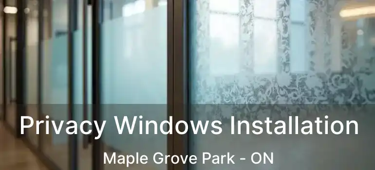  Privacy Windows Installation Maple Grove Park - ON