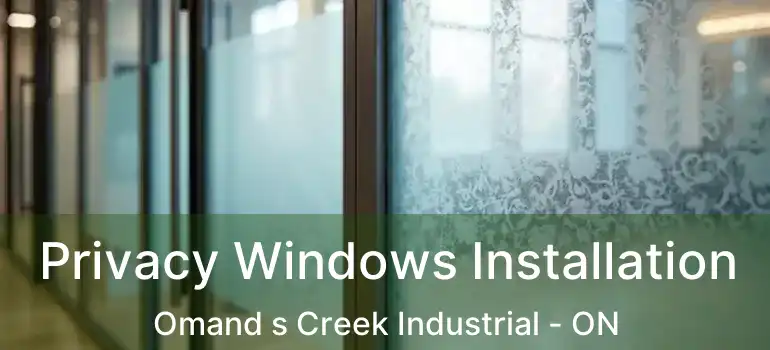  Privacy Windows Installation Omand s Creek Industrial - ON