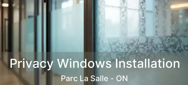  Privacy Windows Installation Parc La Salle - ON