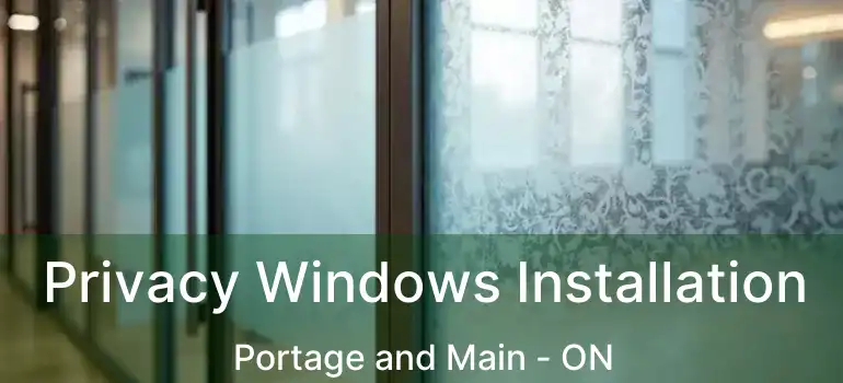  Privacy Windows Installation Portage and Main - ON