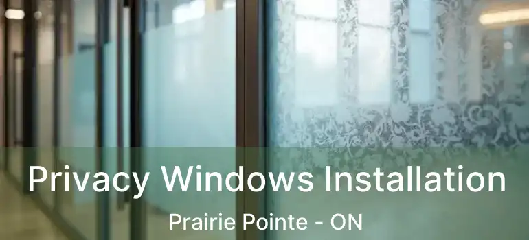  Privacy Windows Installation Prairie Pointe - ON