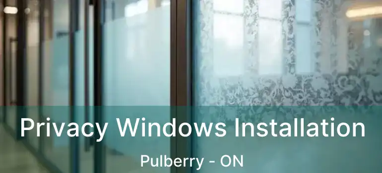  Privacy Windows Installation Pulberry - ON