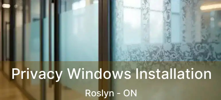  Privacy Windows Installation Roslyn - ON
