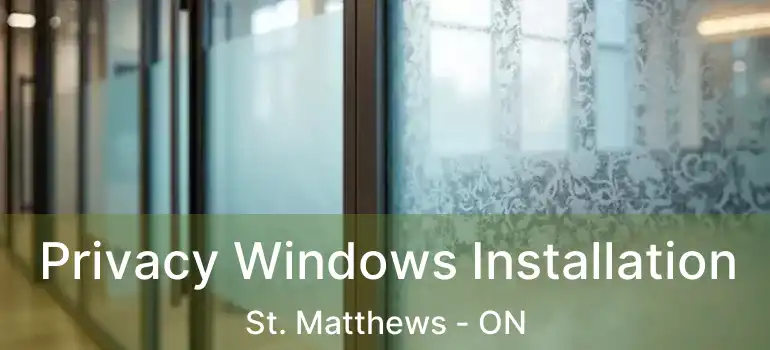  Privacy Windows Installation St. Matthews - ON