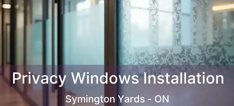  Privacy Windows Installation Symington Yards - ON