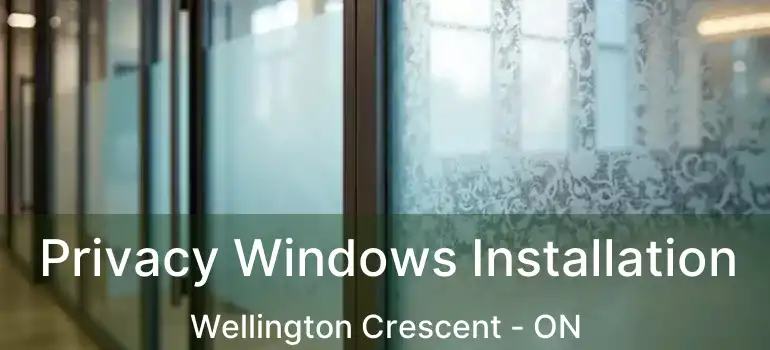  Privacy Windows Installation Wellington Crescent - ON