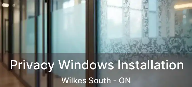  Privacy Windows Installation Wilkes South - ON
