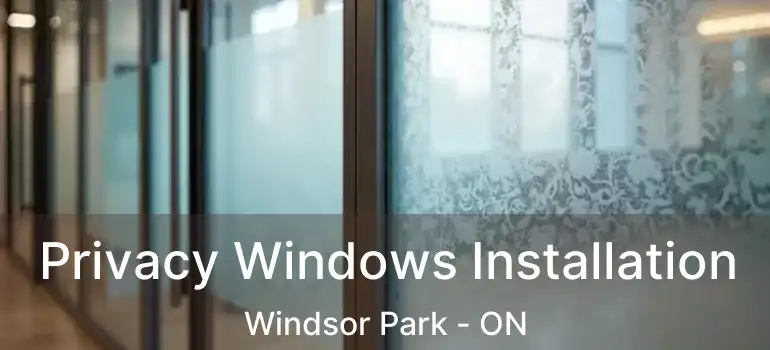  Privacy Windows Installation Windsor Park - ON