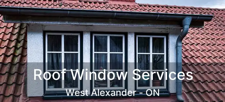  Roof Window Services West Alexander - ON