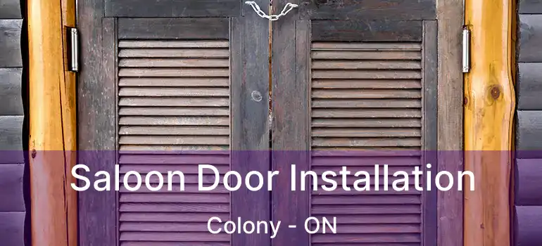  Saloon Door Installation Colony - ON