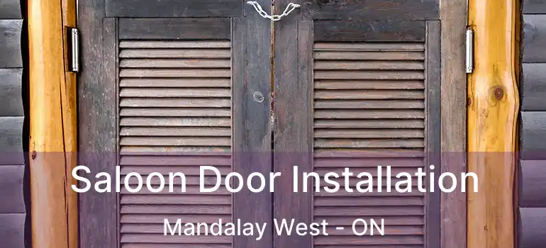  Saloon Door Installation Mandalay West - ON