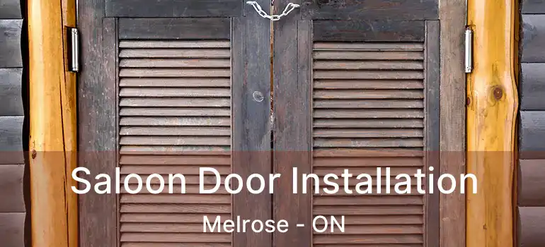  Saloon Door Installation Melrose - ON