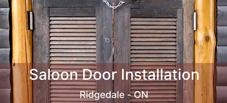  Saloon Door Installation Ridgedale - ON