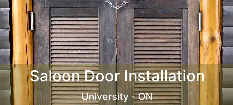  Saloon Door Installation University - ON