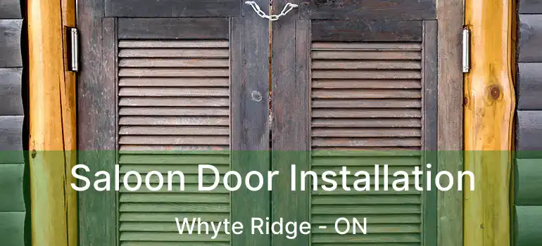 Saloon Door Installation Whyte Ridge - ON