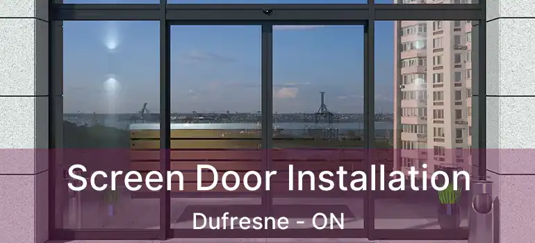 Screen Door Installation Dufresne - ON
