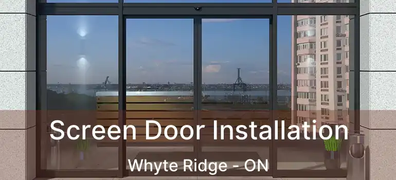  Screen Door Installation Whyte Ridge - ON