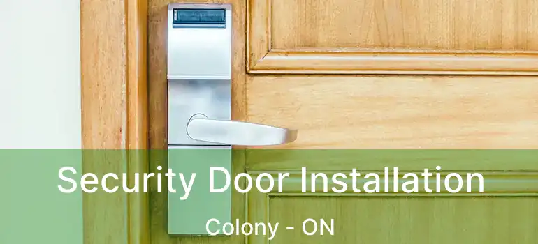  Security Door Installation Colony - ON