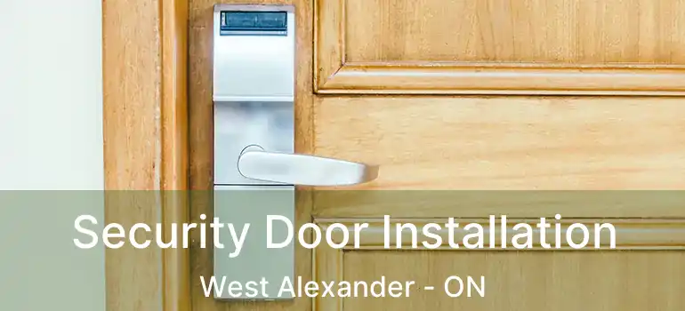  Security Door Installation West Alexander - ON