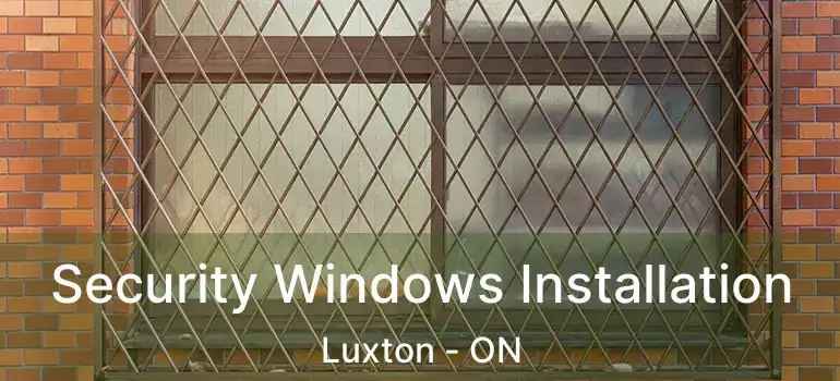  Security Windows Installation Luxton - ON