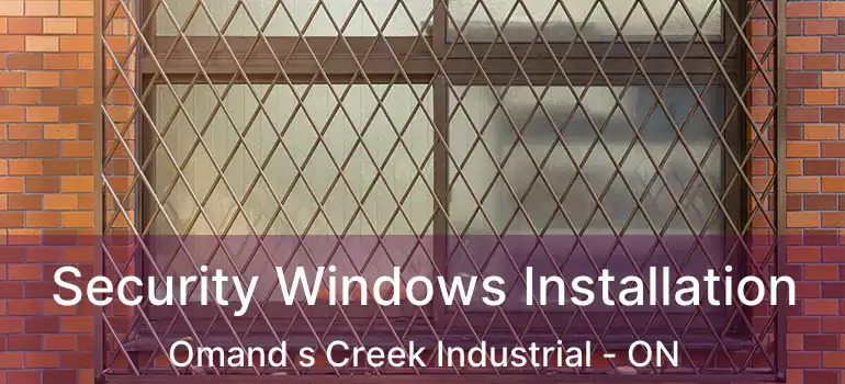  Security Windows Installation Omand s Creek Industrial - ON