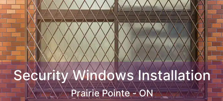  Security Windows Installation Prairie Pointe - ON