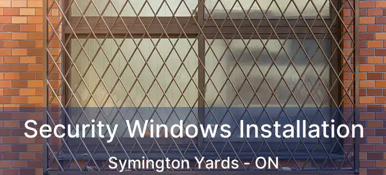  Security Windows Installation Symington Yards - ON