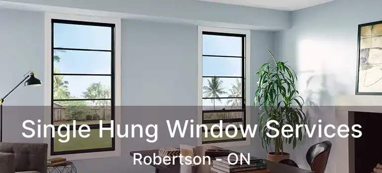  Single Hung Window Services Robertson - ON