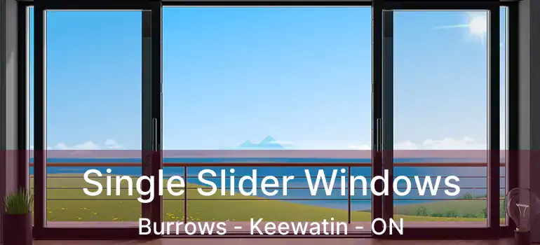  Single Slider Windows Burrows - Keewatin - ON
