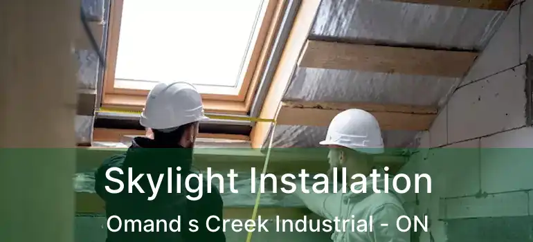  Skylight Installation Omand s Creek Industrial - ON