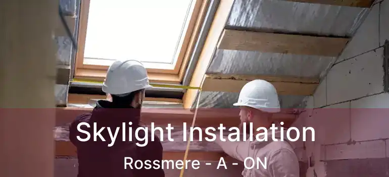  Skylight Installation Rossmere - A - ON
