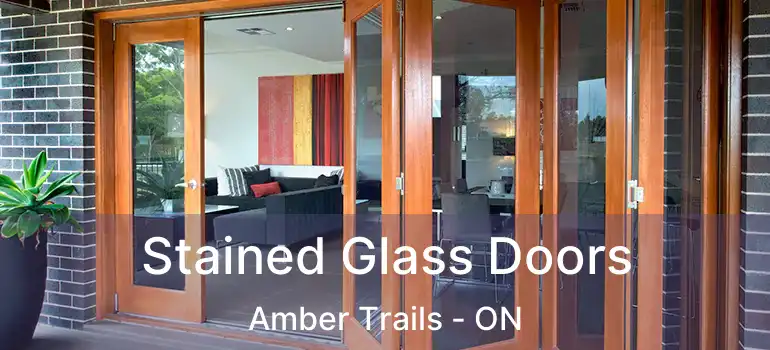  Stained Glass Doors Amber Trails - ON