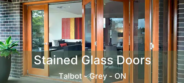  Stained Glass Doors Talbot - Grey - ON