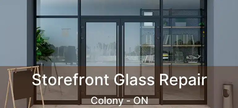  Storefront Glass Repair Colony - ON