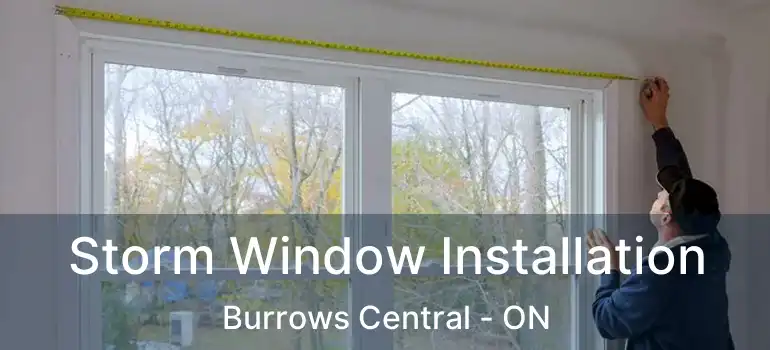  Storm Window Installation Burrows Central - ON