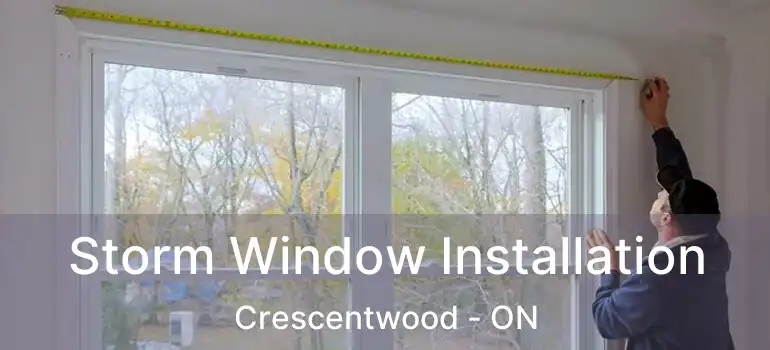  Storm Window Installation Crescentwood - ON