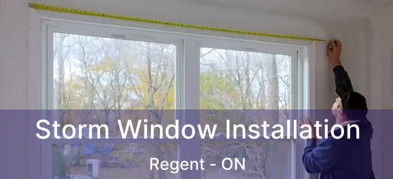  Storm Window Installation Regent - ON