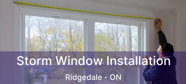  Storm Window Installation Ridgedale - ON